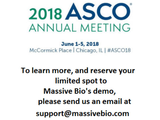 Meet Massive Bio at ASCO 2018