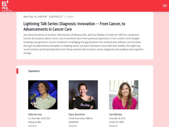 PHL Innovation Fest Cancer Care Lightning Talks